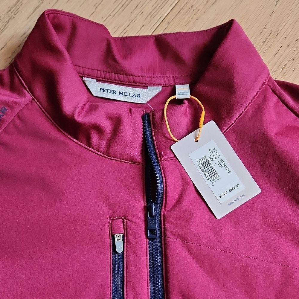 Peter Millar Merge Hybrid Jacket In Pomegranate - Picture 7 of 13